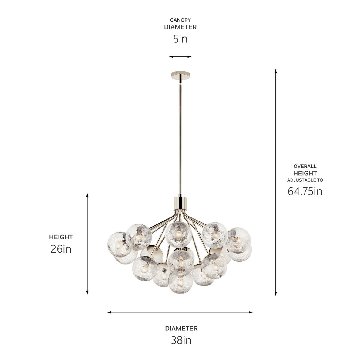 Lustre convertible 16 lumières | Silvarious