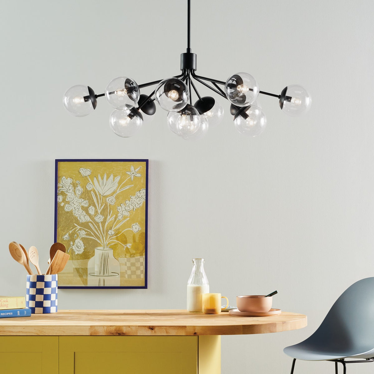 Lustre linéaire convertible 12 lumières | Silvarious