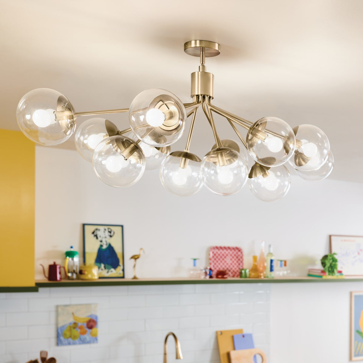 Lustre linéaire convertible 12 lumières | Silvarious