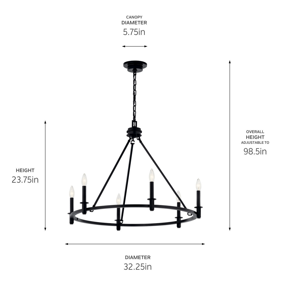 Lustre 6 lumières | Carrick