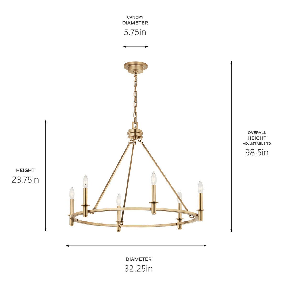 Lustre 6 lumières | Carrick