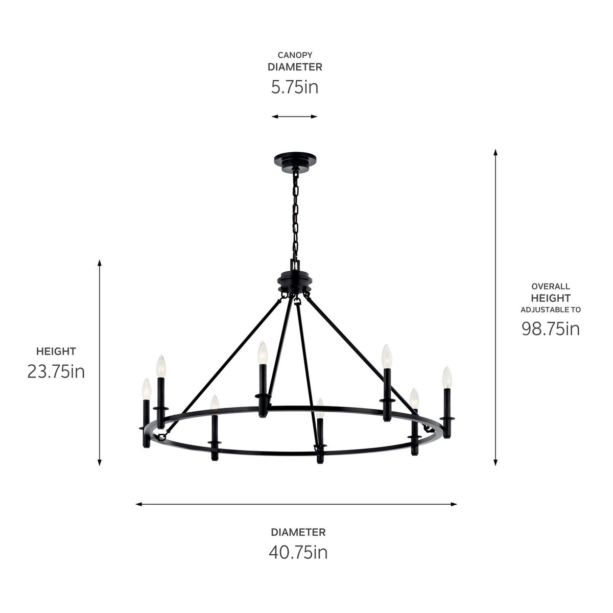 Lustre 8 lumières | Carrick