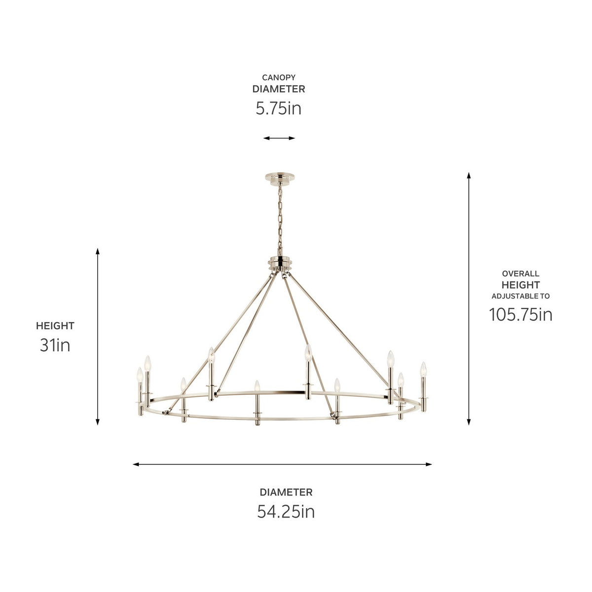 Lustre 10 lumières | Carrick