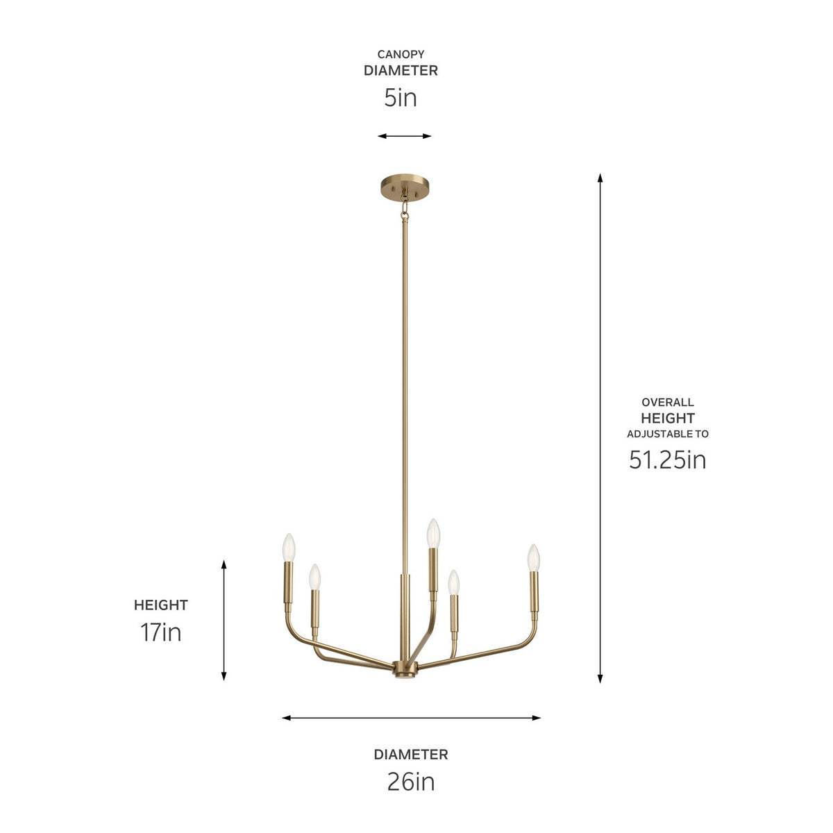 Lustre 5 lumières | Madden