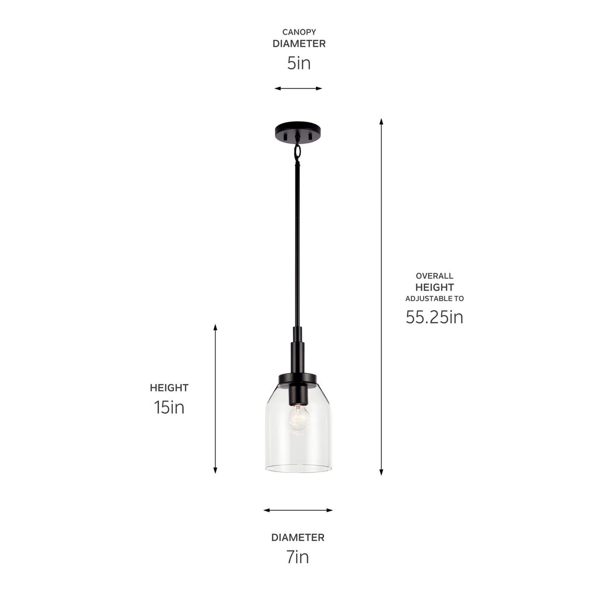 Mini-suspension 1 lumière | Madden