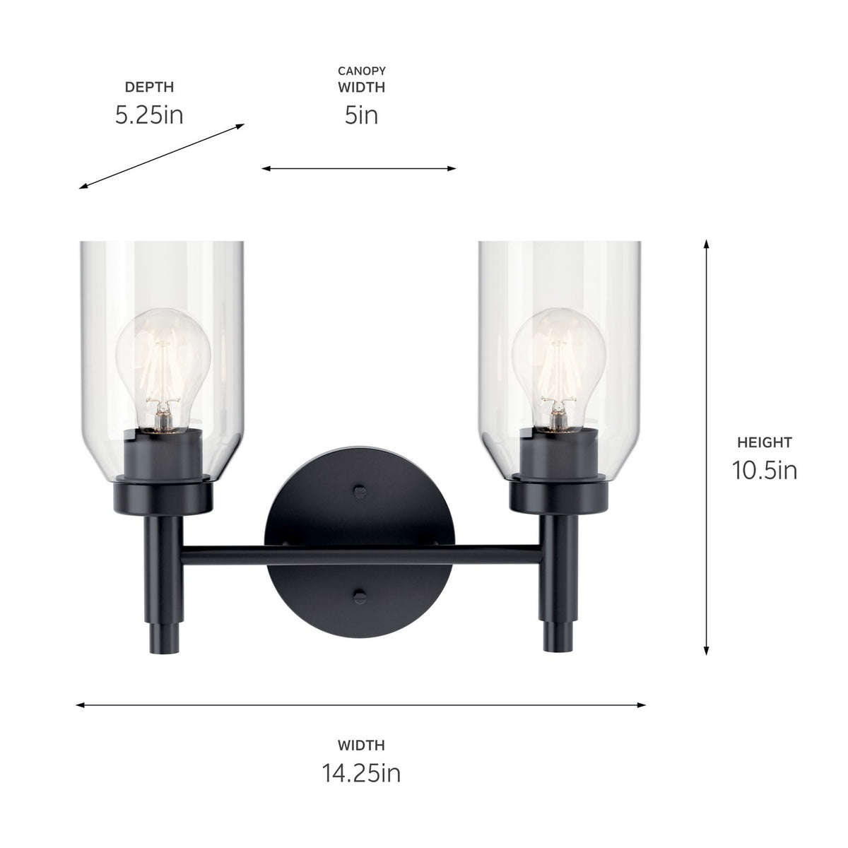 Applique de vanité 2 lumières | Madden
