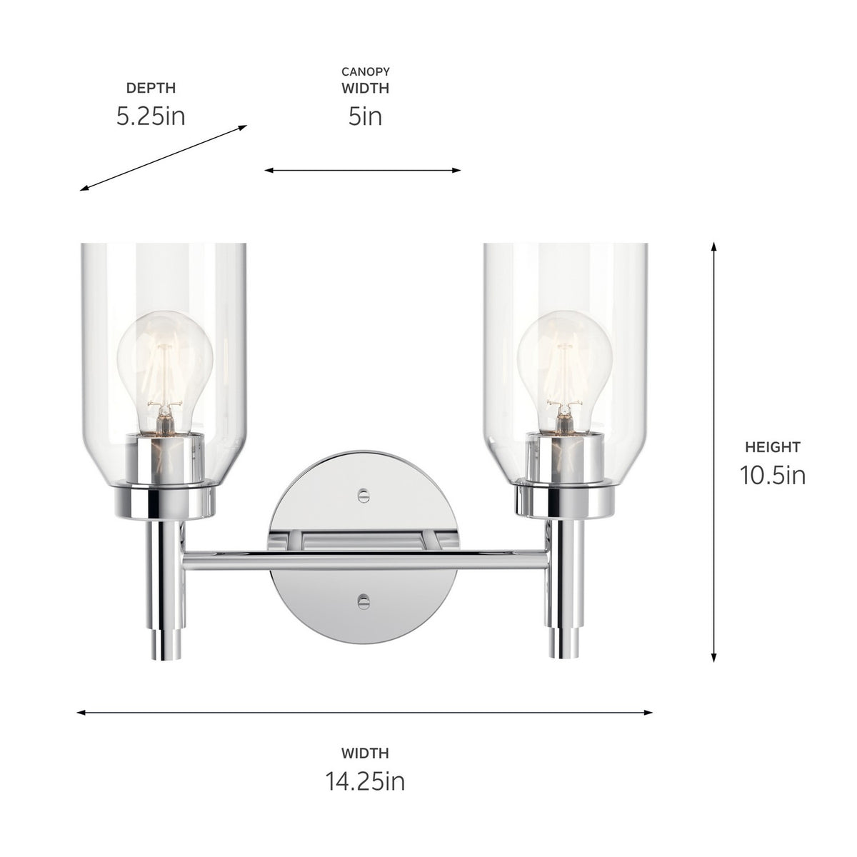 Applique de vanité 2 lumières | Madden