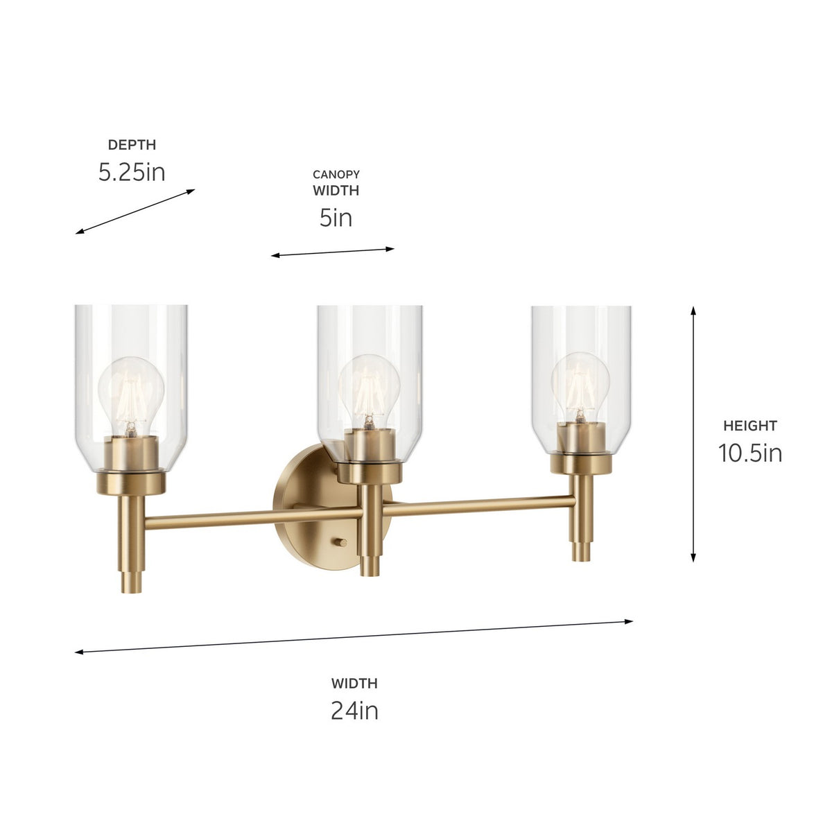 Applique de vanité 3 lumières | Madden