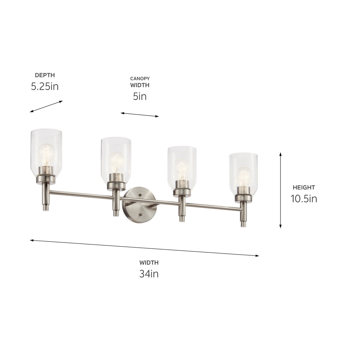 Applique de vanité 4 lumières | Madden