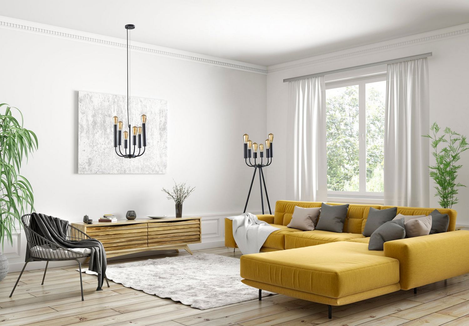 Lampadaire 6 lumières | Rory