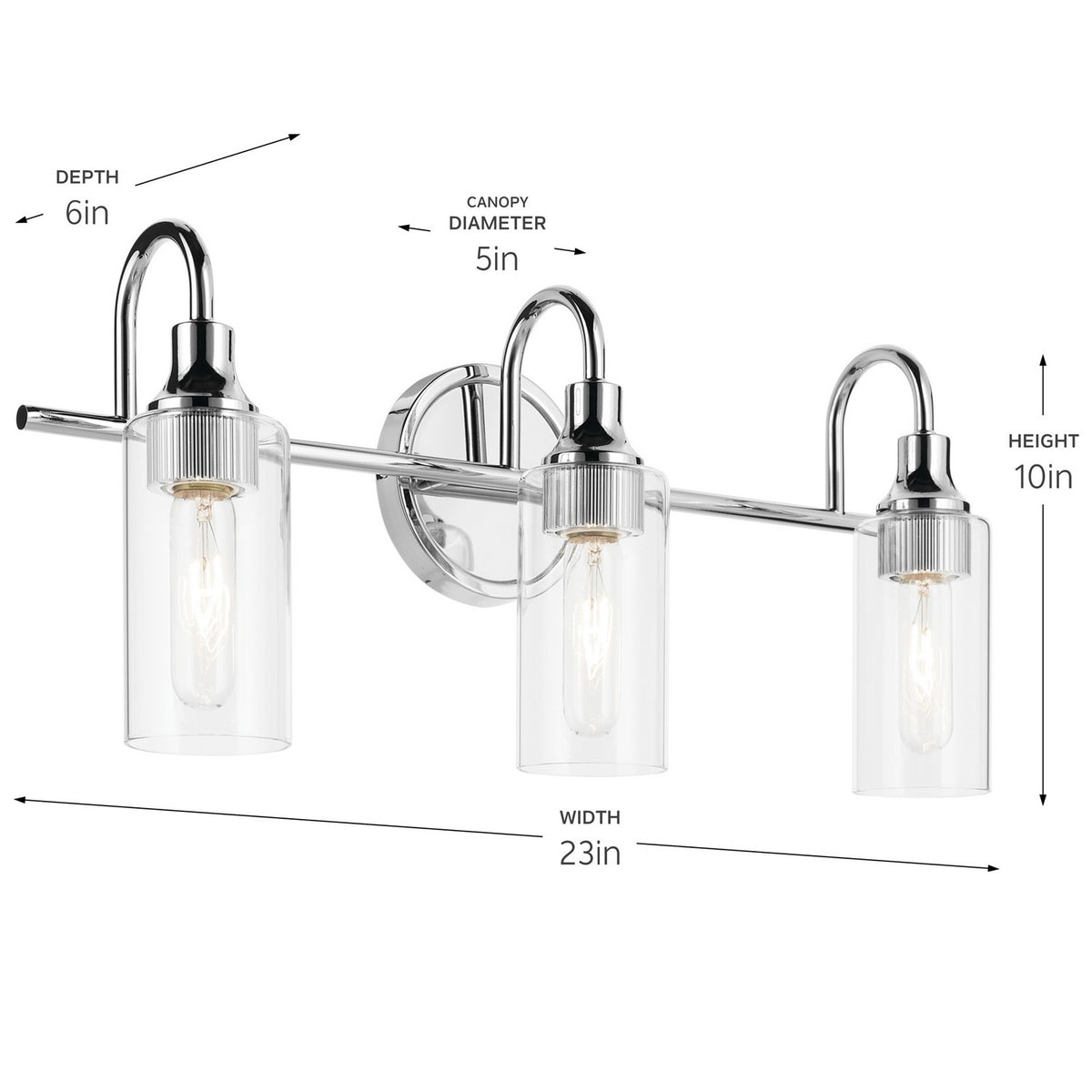 Applique de salle de bain 3 lumières | Kavi