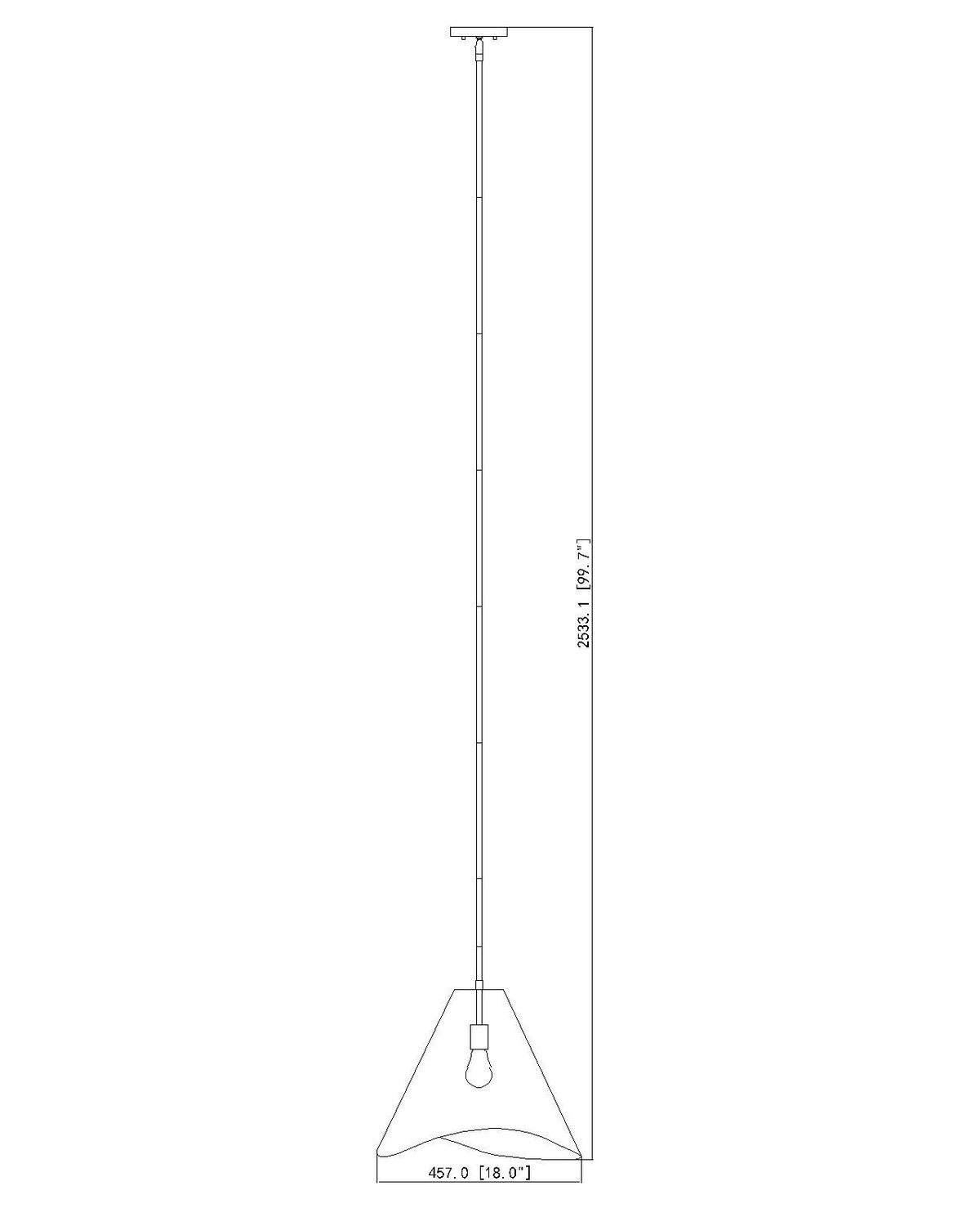 Suspension 1 lumière | Aria