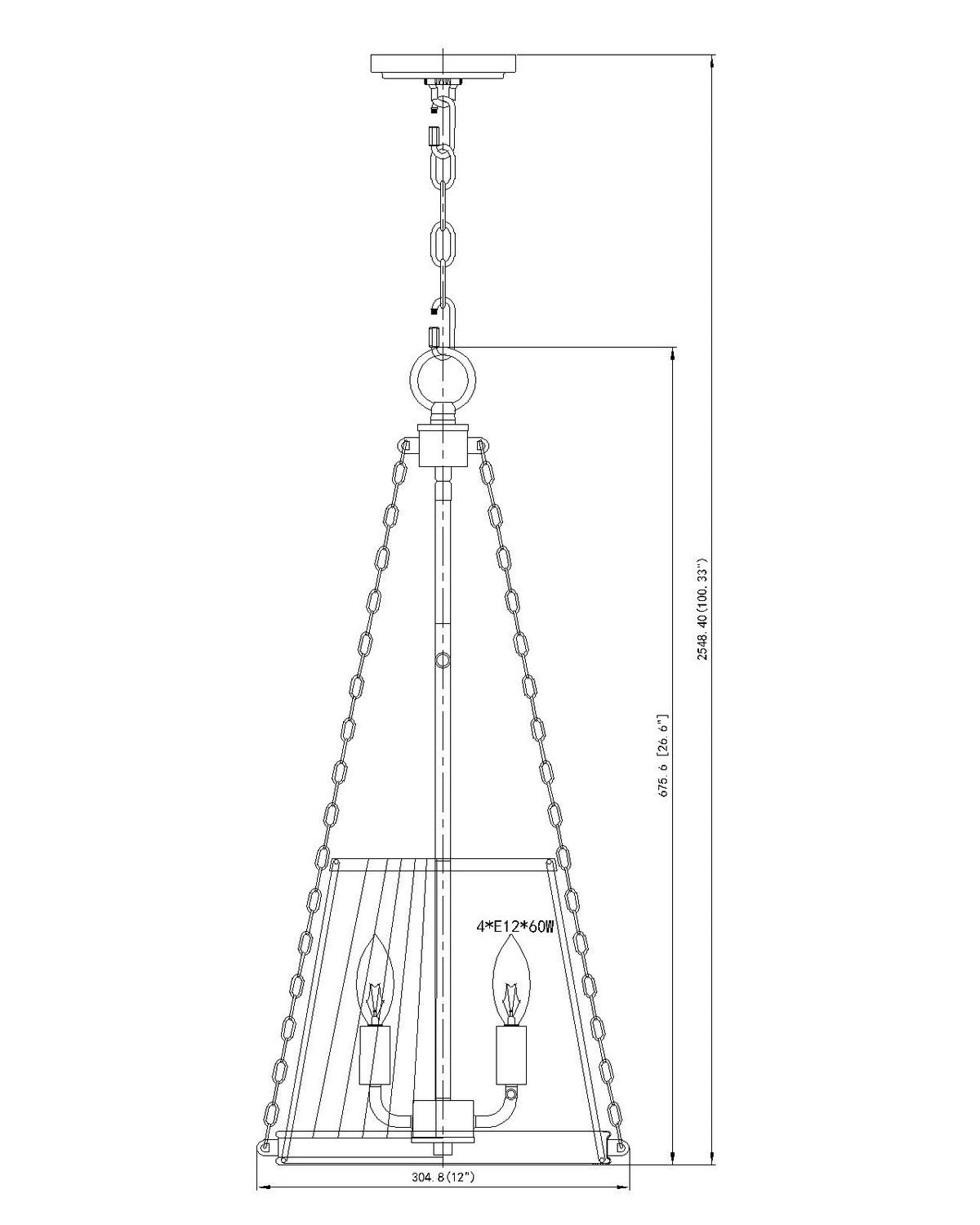 Suspension 4 lumières | Madeline