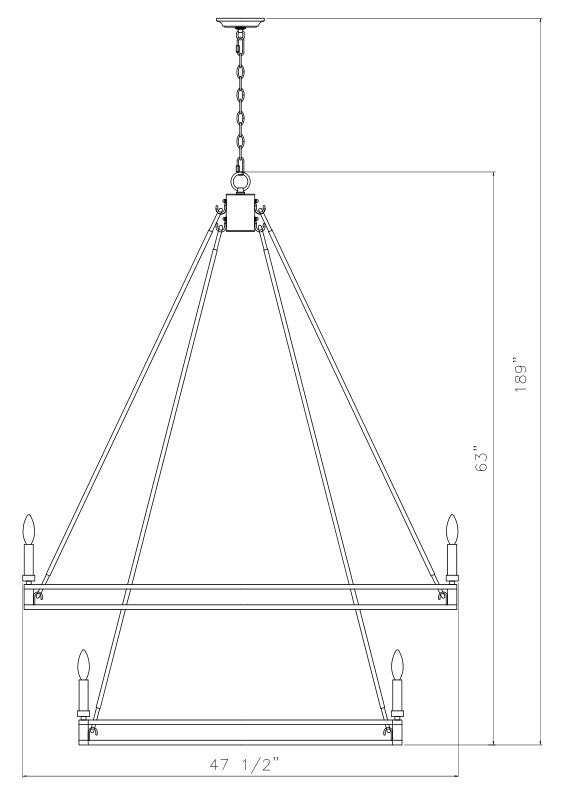Lustre 20 lumières | Dennison