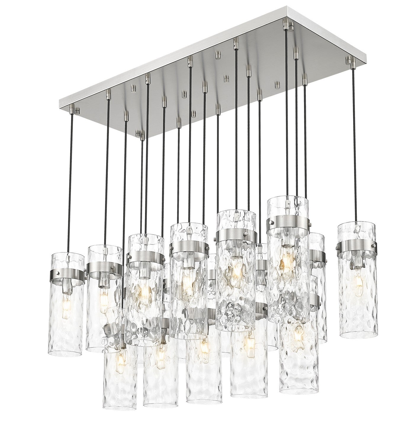 Lustre linéaire 17 lumières | Fontaine