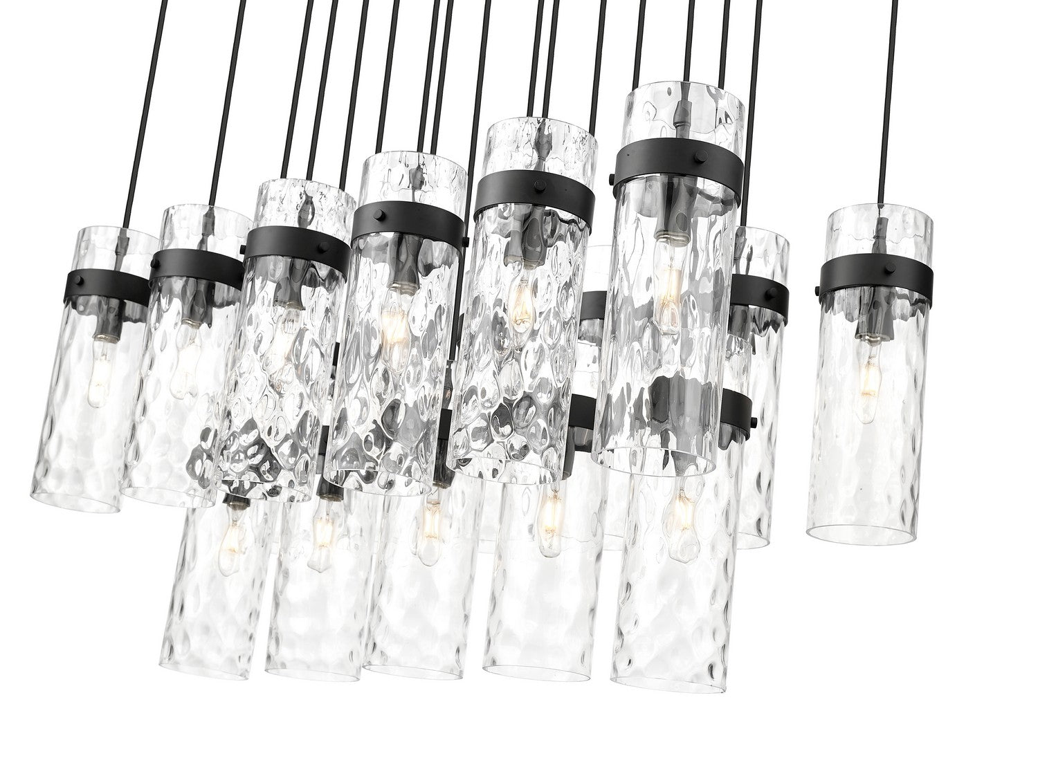 Lustre linéaire 17 lumières | Fontaine