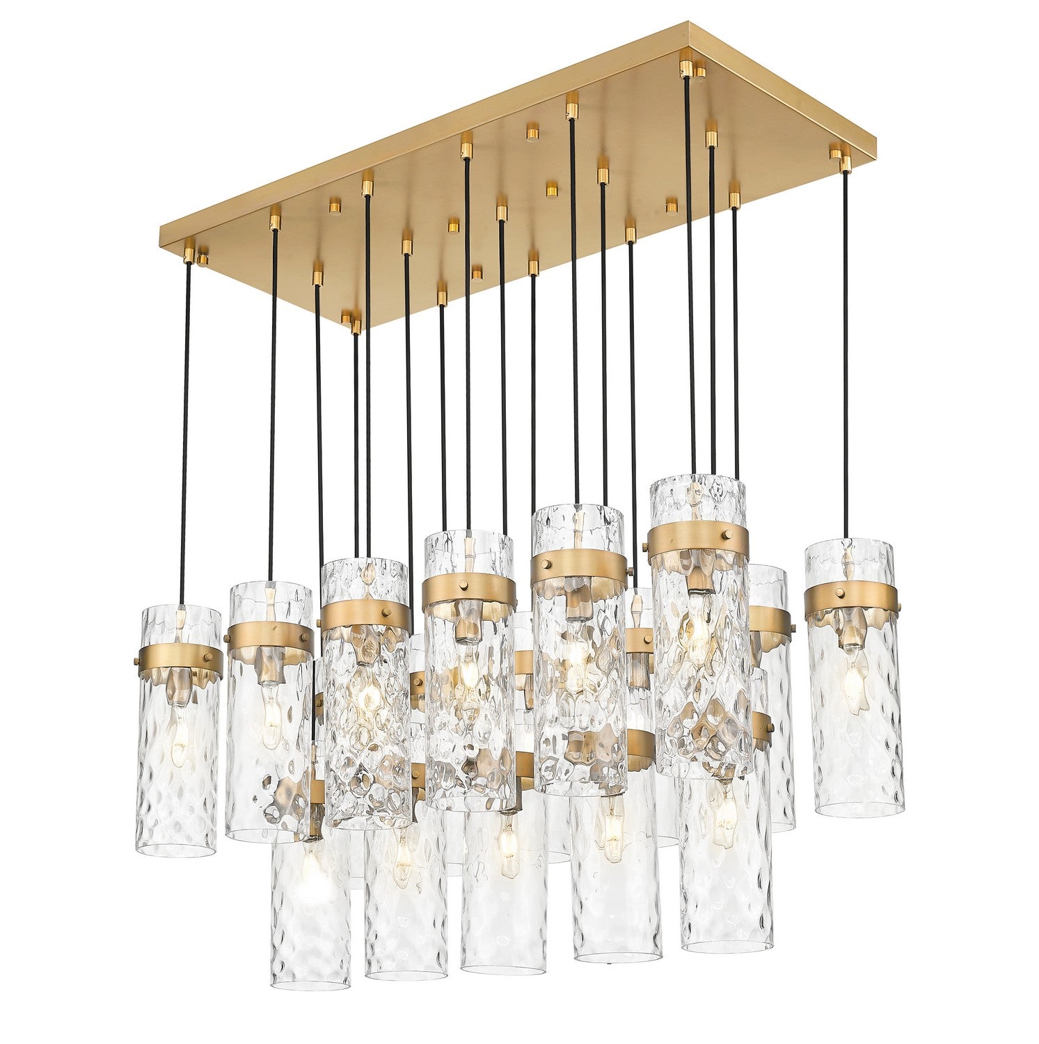Lustre linéaire 17 lumières | Fontaine