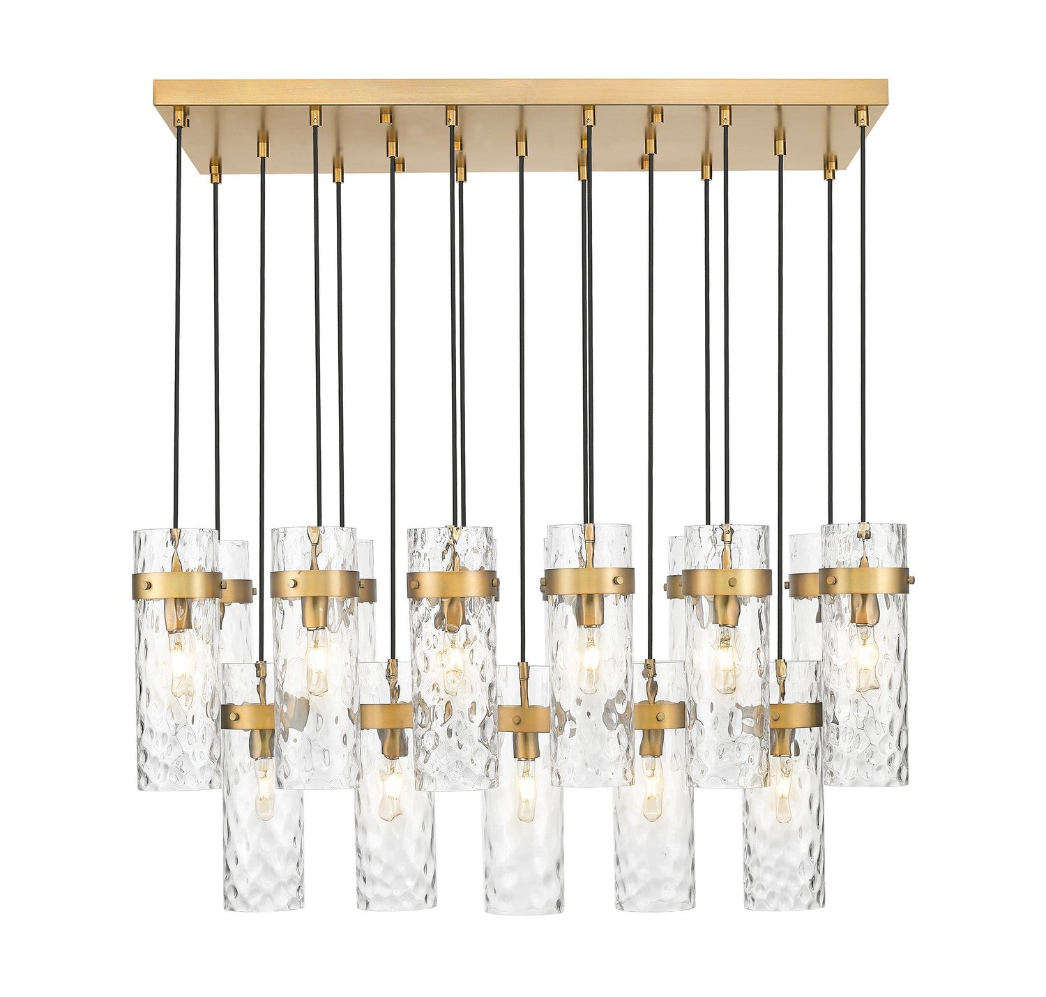 Lustre linéaire 17 lumières | Fontaine