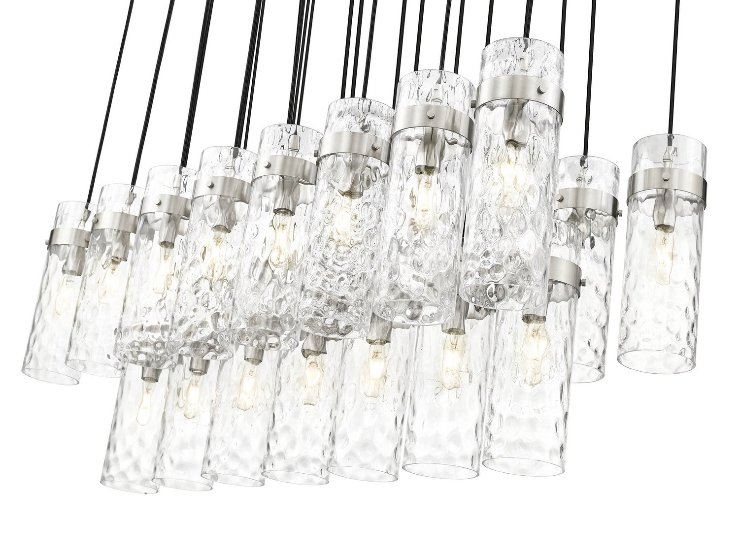 Lustre linéaire 23 lumières | Fontaine