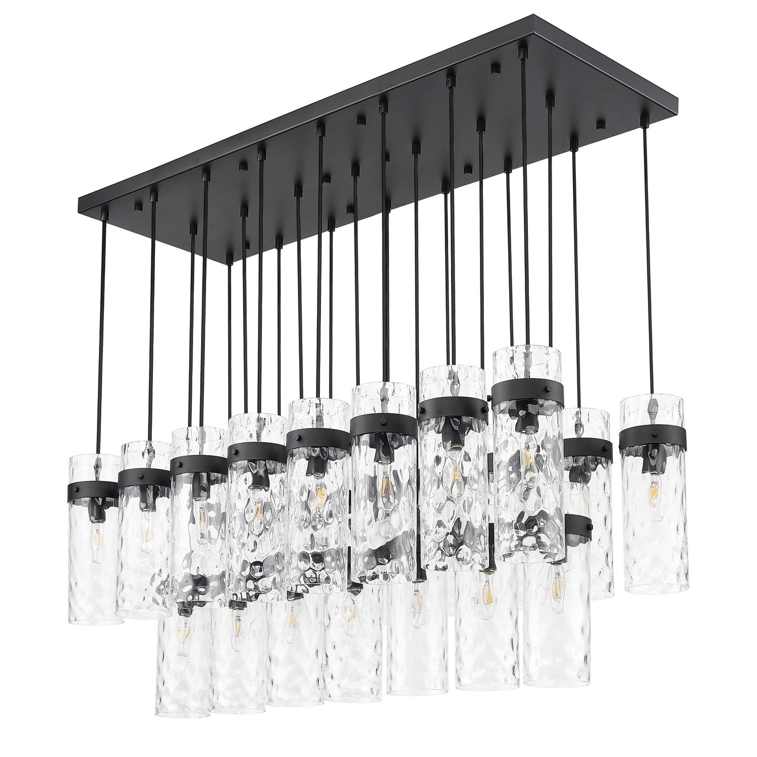 Lustre linéaire 23 lumières | Fontaine