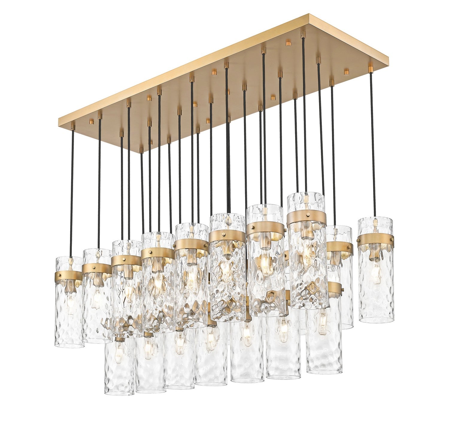 Lustre linéaire 23 lumières | Fontaine