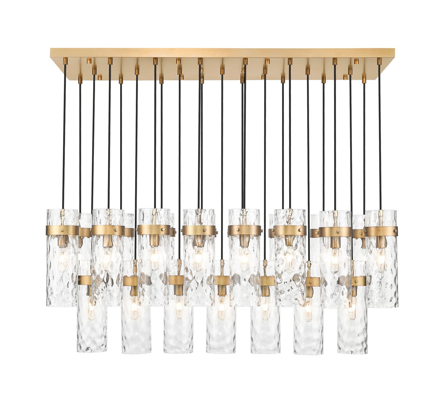 Lustre linéaire 23 lumières | Fontaine
