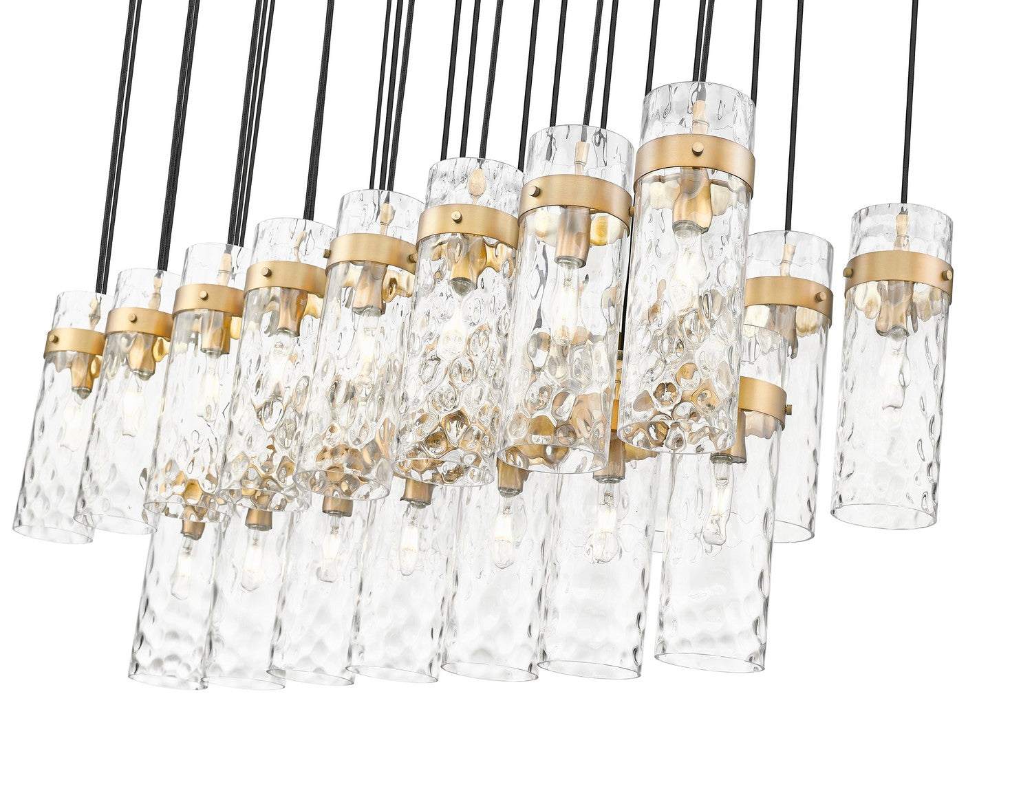 Lustre linéaire 23 lumières | Fontaine