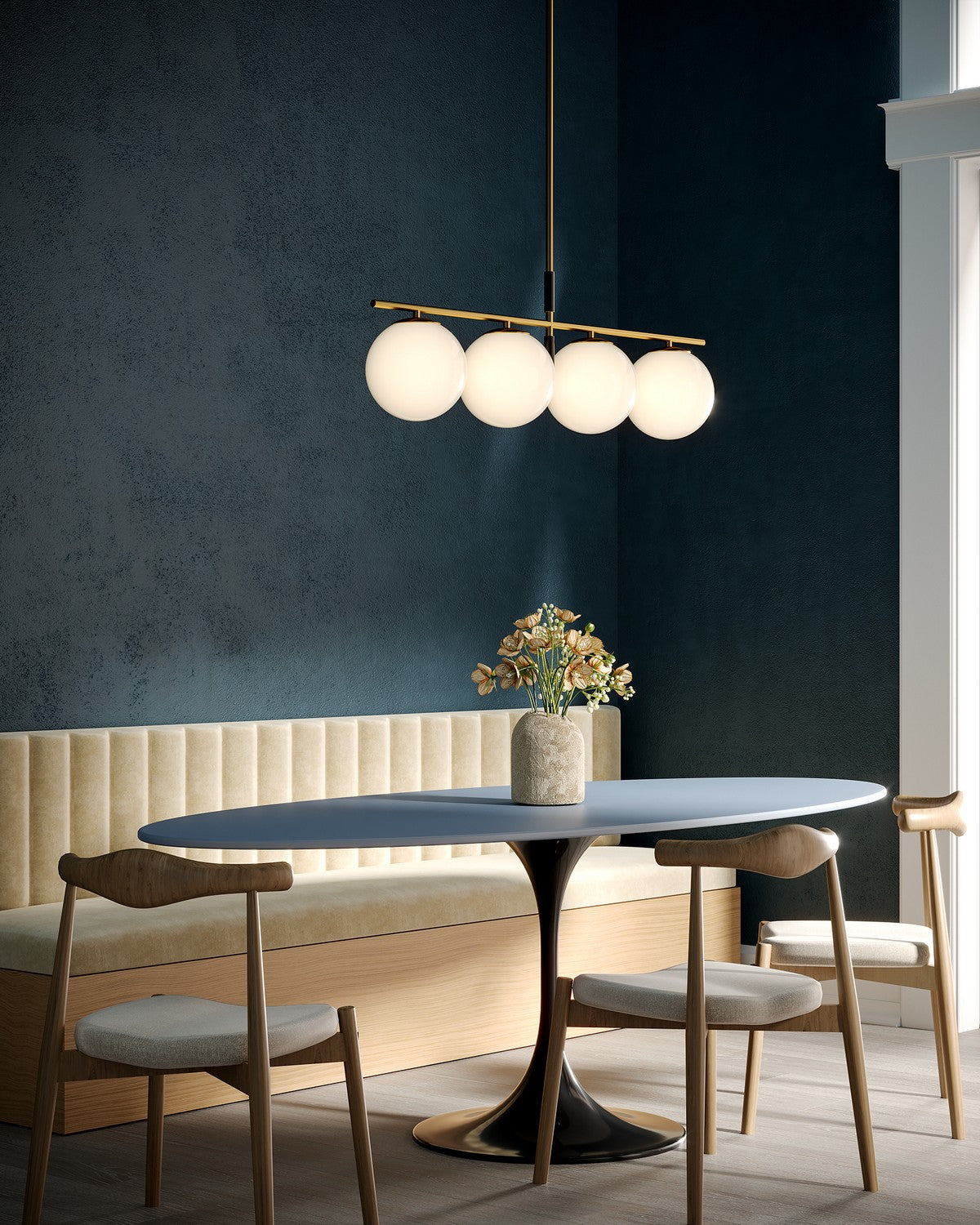 Suspension linéaire 4 lumières | Zuri