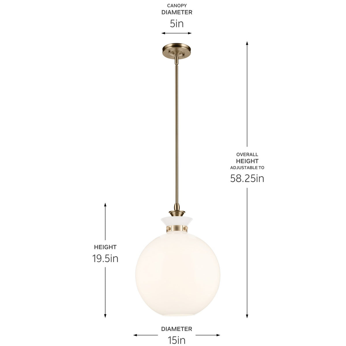 Suspension 1 lumière | Laria