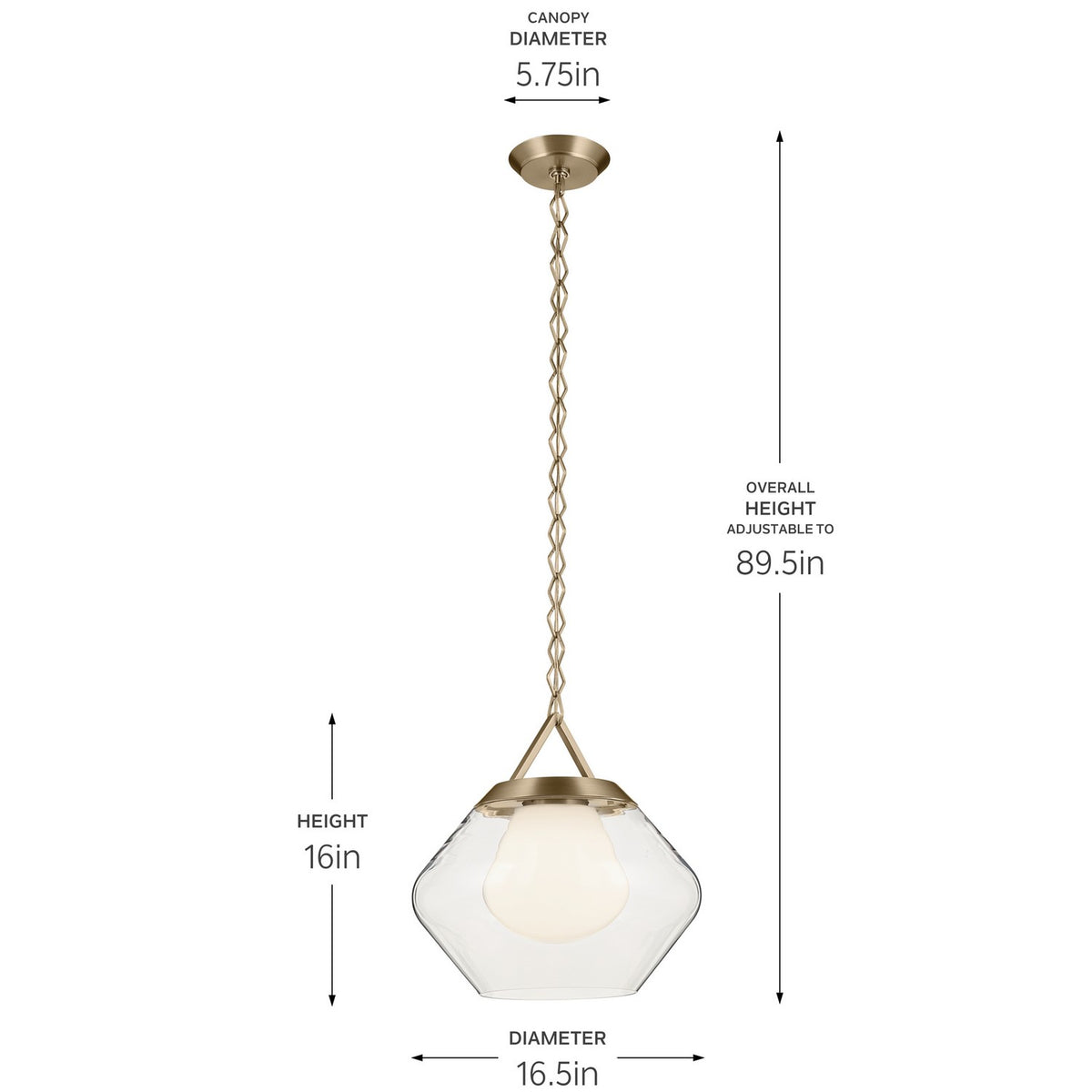 Suspension 1 lumière | Nella