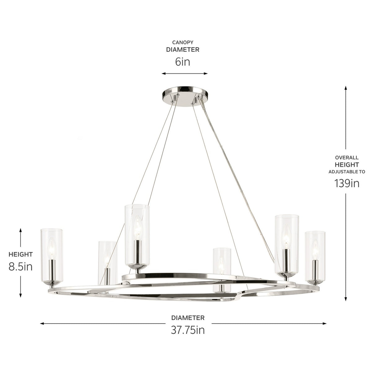 Lustre 6 lumières | Harpin