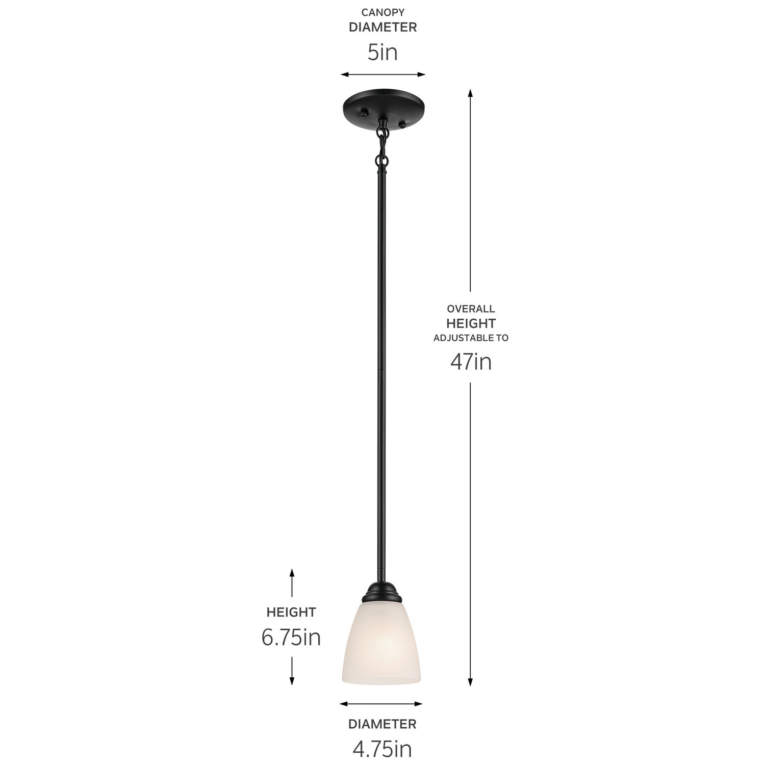 Mini-suspension 1 lumière | Jolie