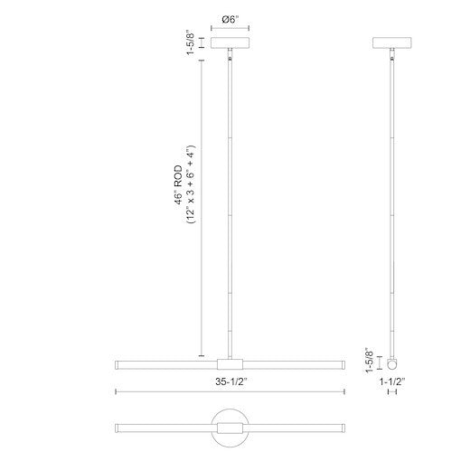 Suspension linéaire DEL | Akari