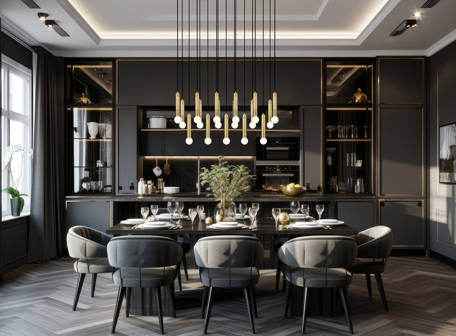Lustre linéaire 17 lumières | Stari