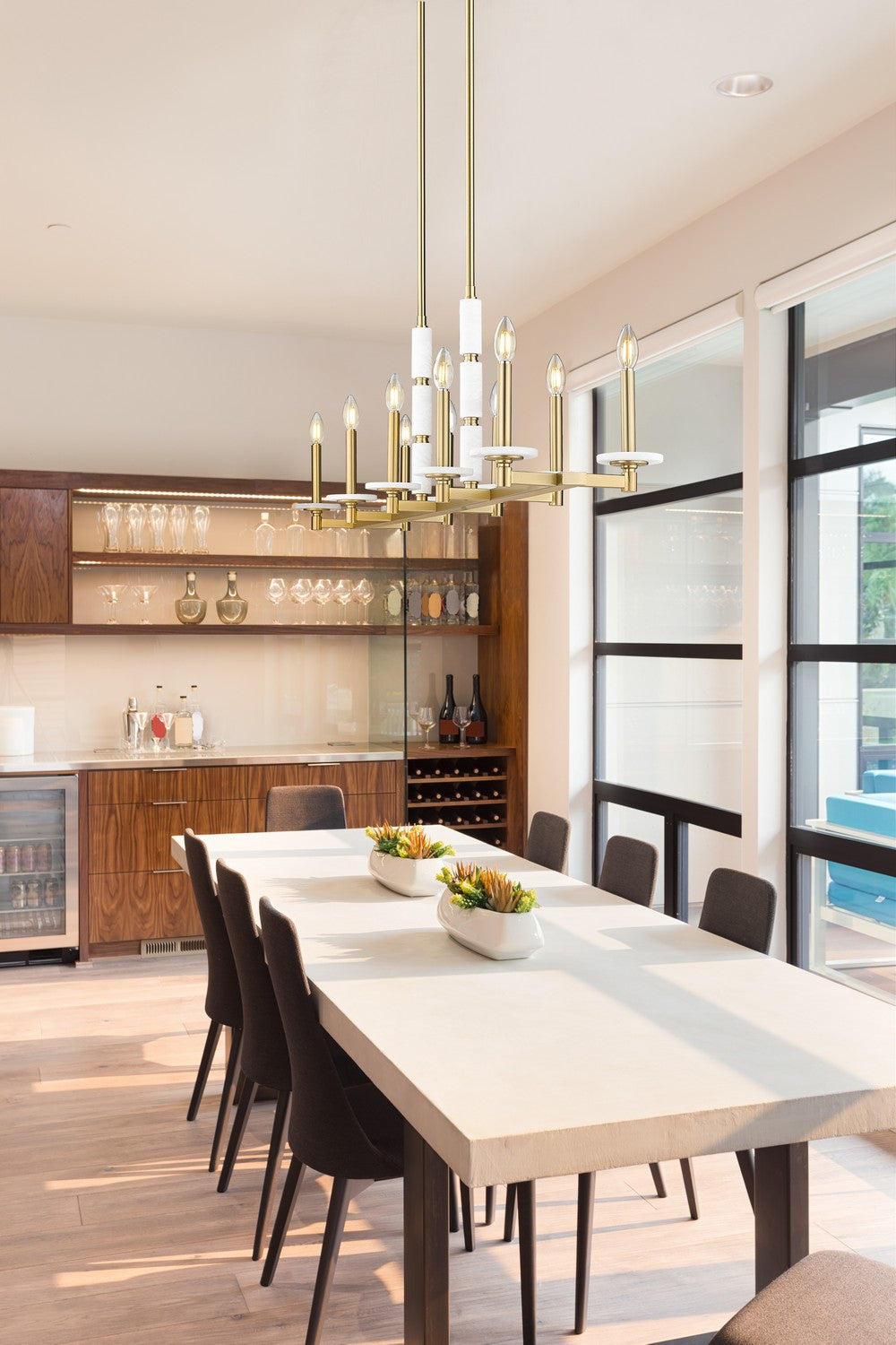 Lustre linéaire 10 lumières | Kaden