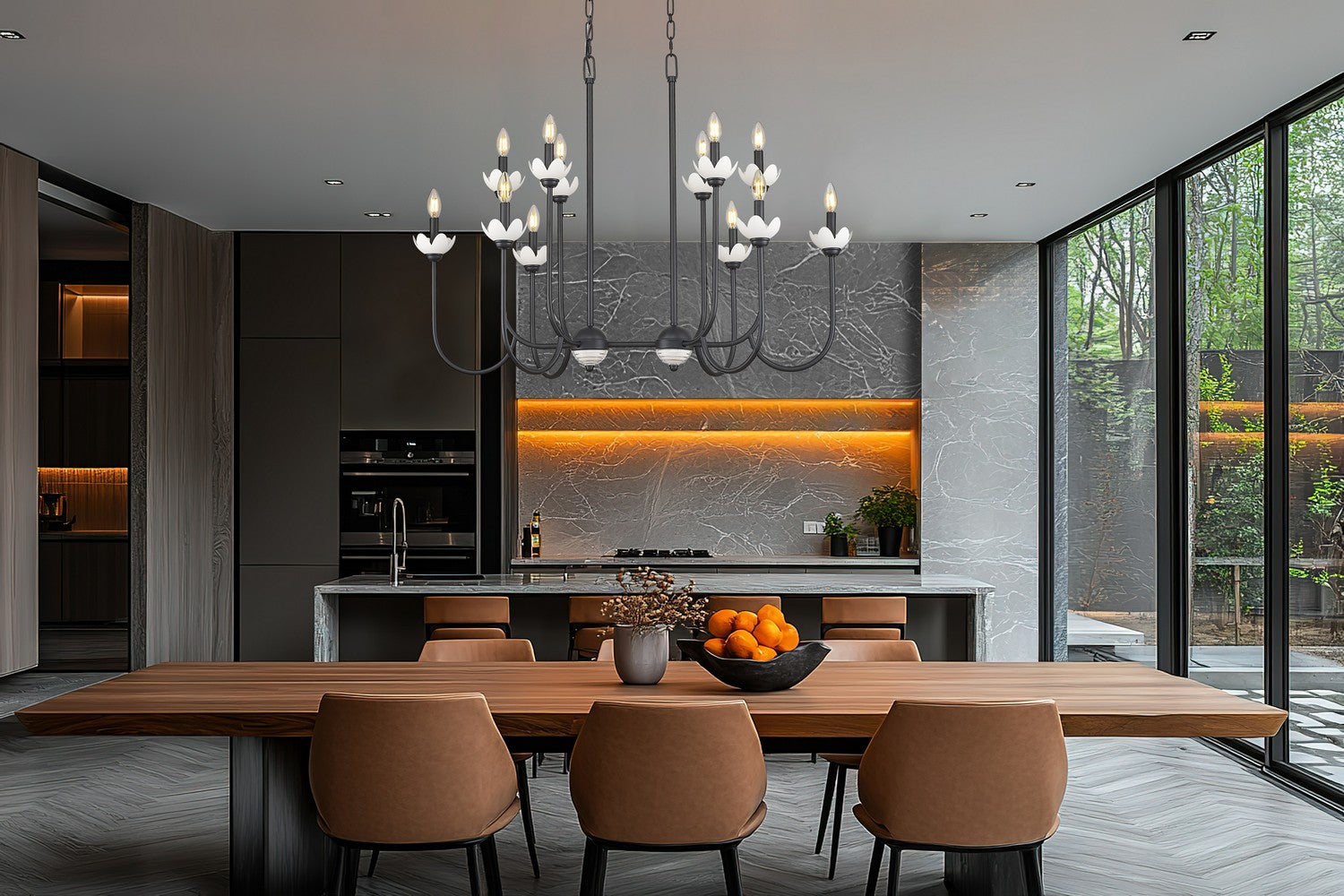 Lustre linéaire 12 lumières | Allistair