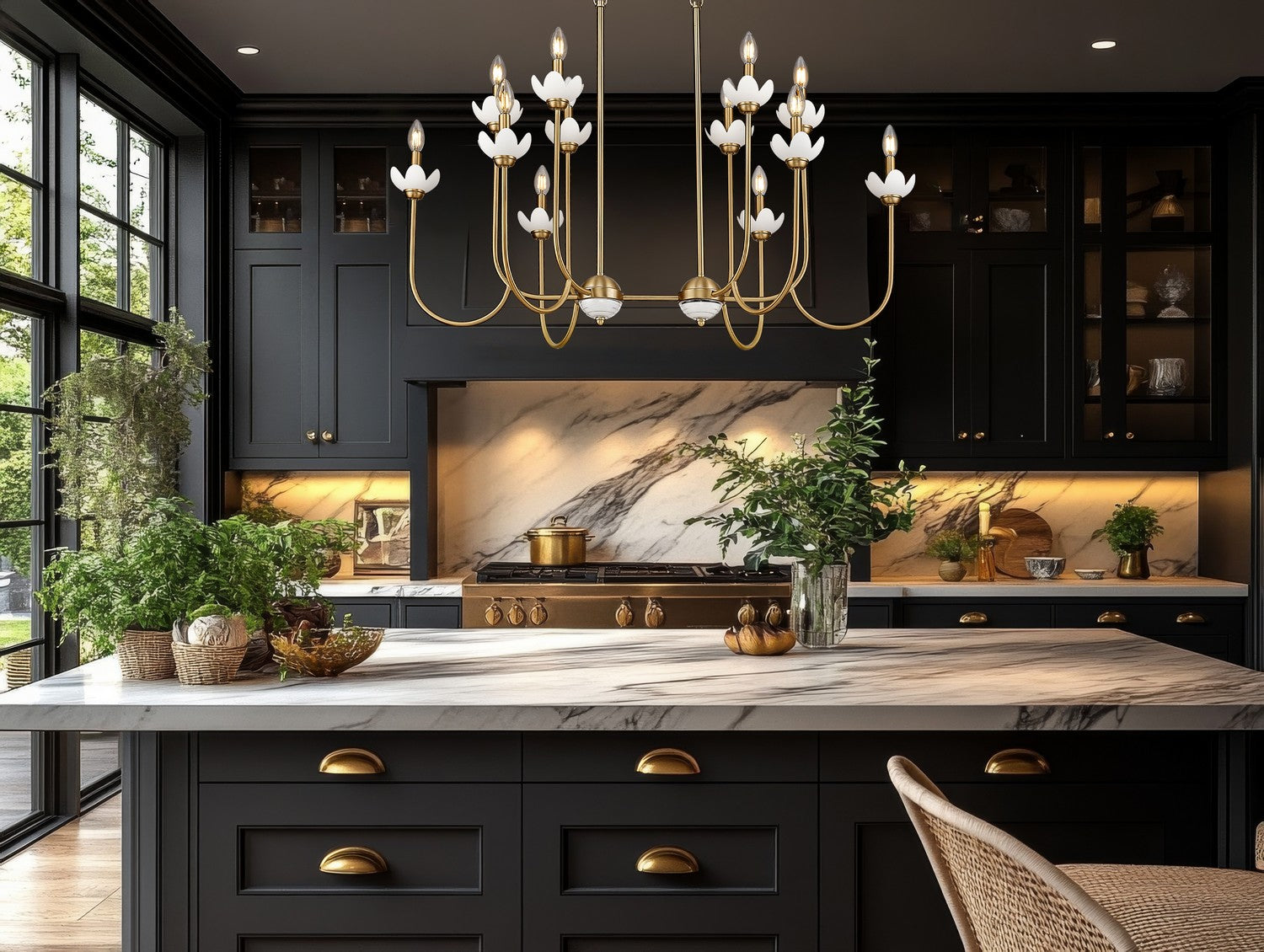 Lustre linéaire 12 lumières | Allistair