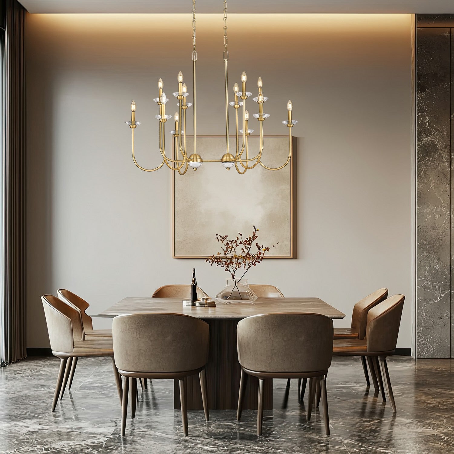 Lustre linéaire 12 lumières | Allistair