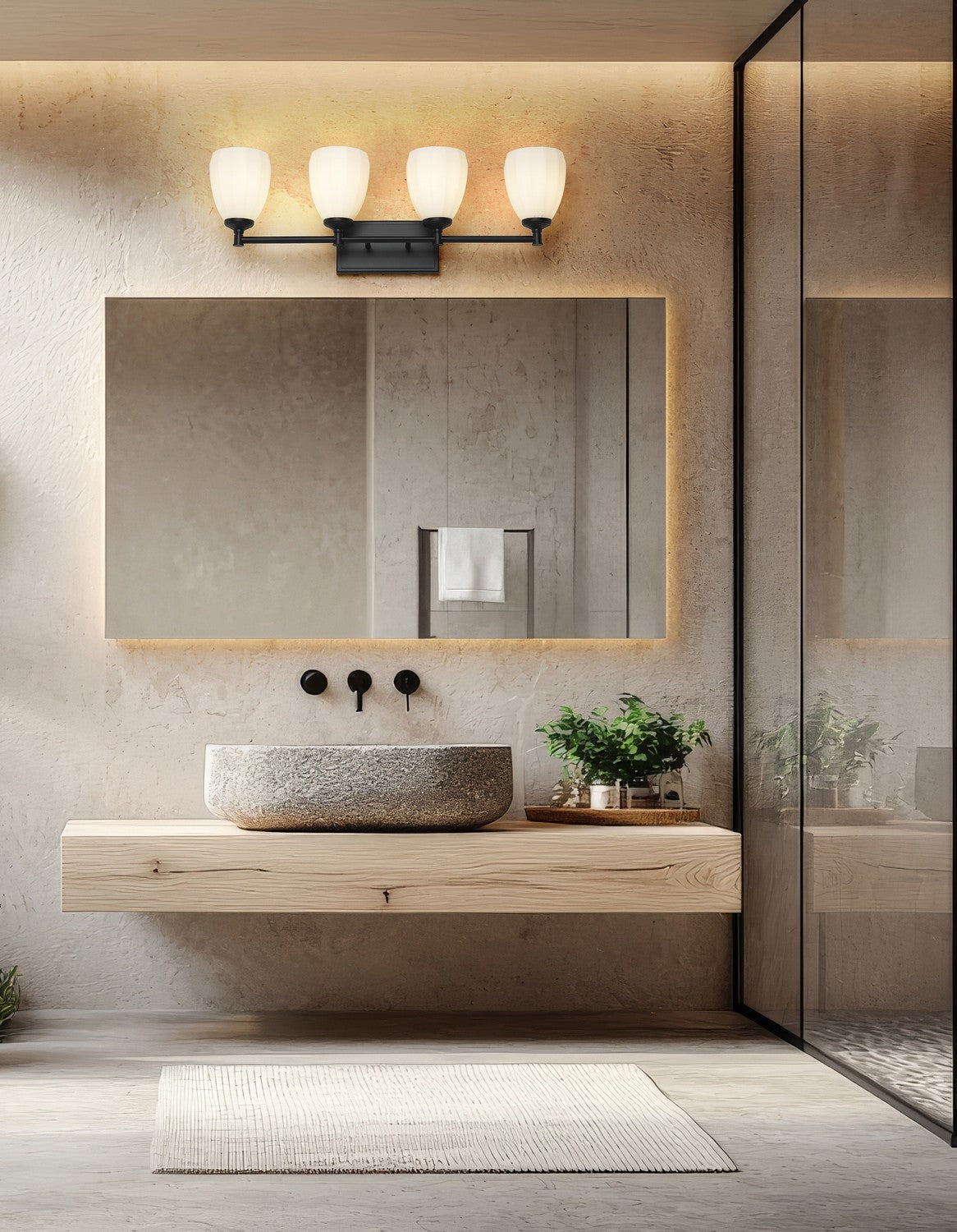 Applique de vanité 4 lumières | Oren
