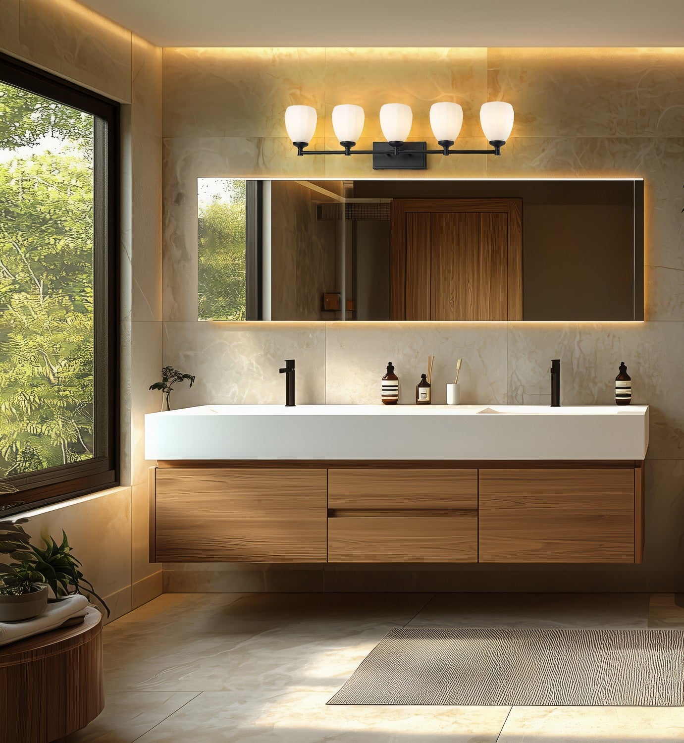 Applique de vanité 5 lumières | Oren