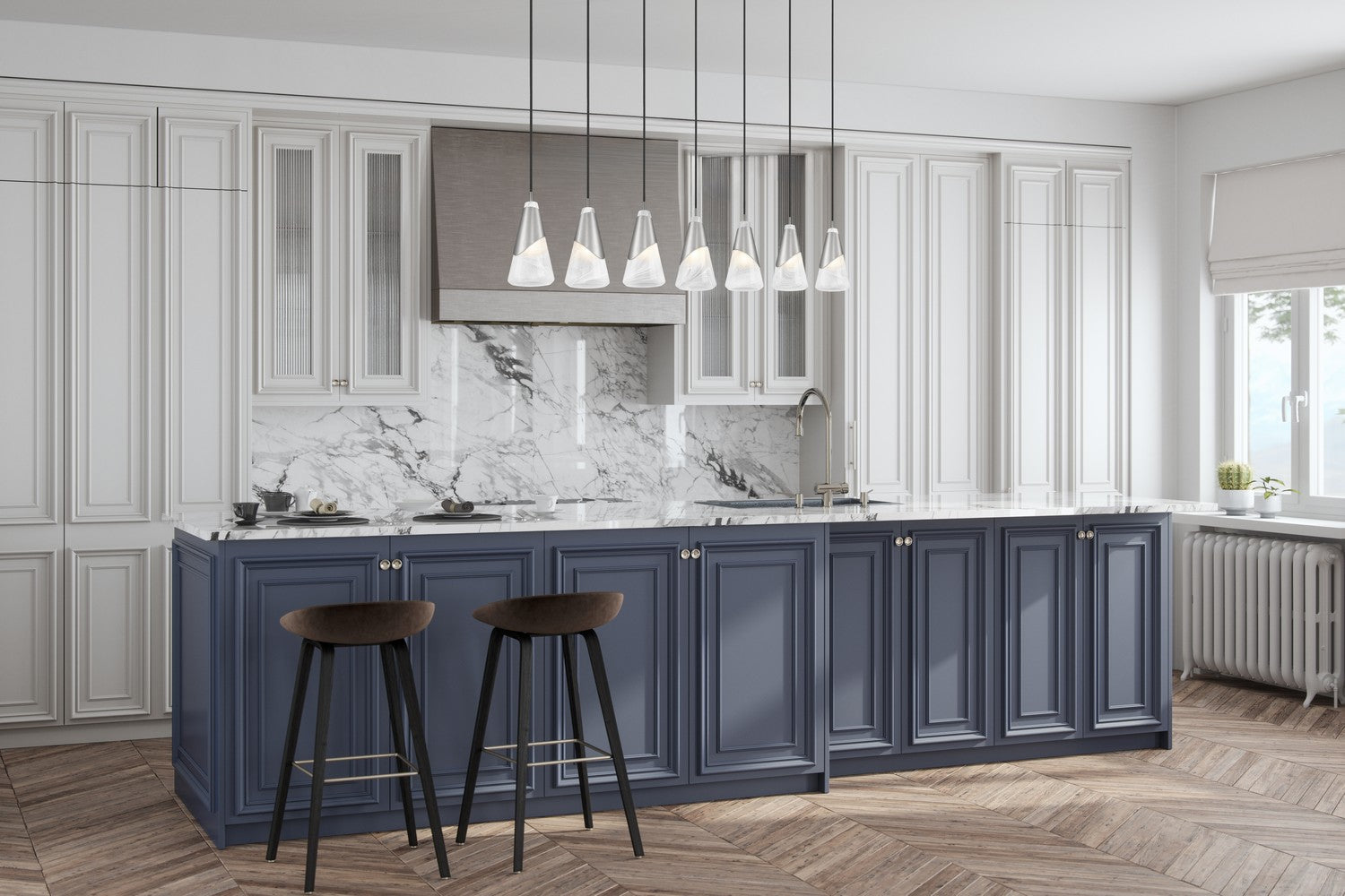Lustre linéaire 7 lumières | Aimie