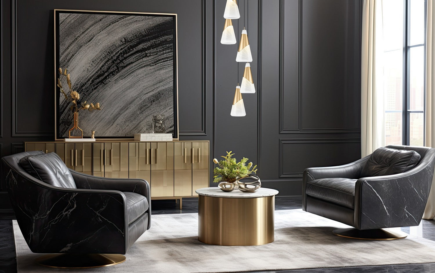 Lustre 5 lumières | Aimie