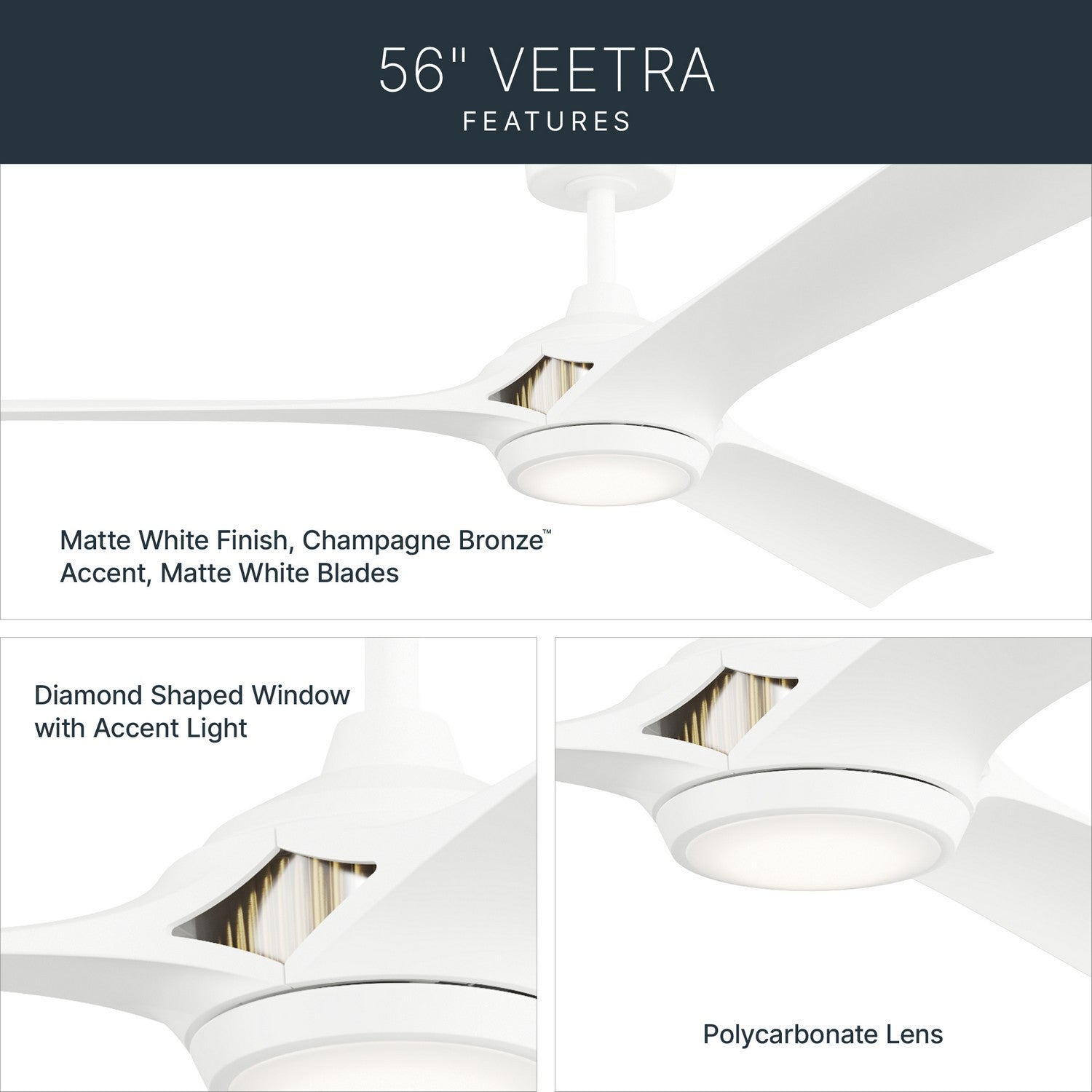 Ventilateur de plafond 56 po | Veetra