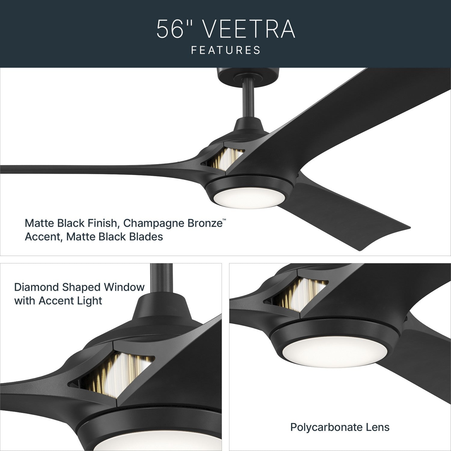 Ventilateur de plafond 56 po | Veetra