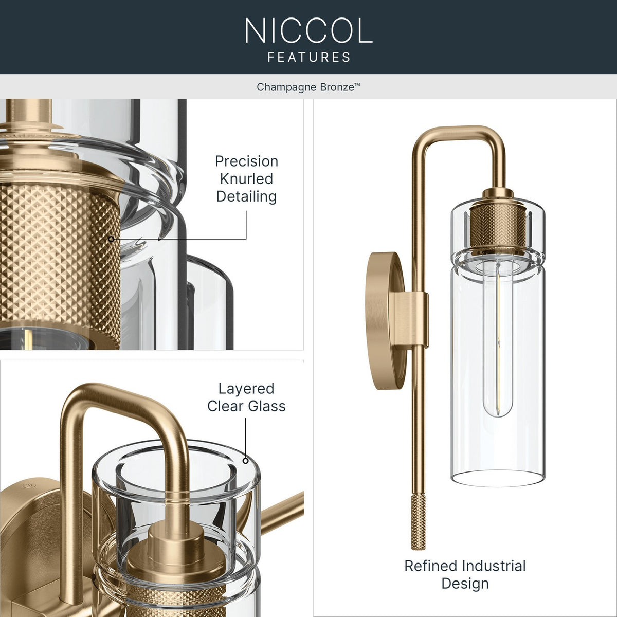 Applique murale 1 lumière | Niccol