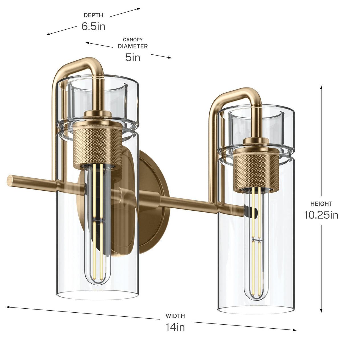 Applique de salle de bain 2 lumières | Niccol