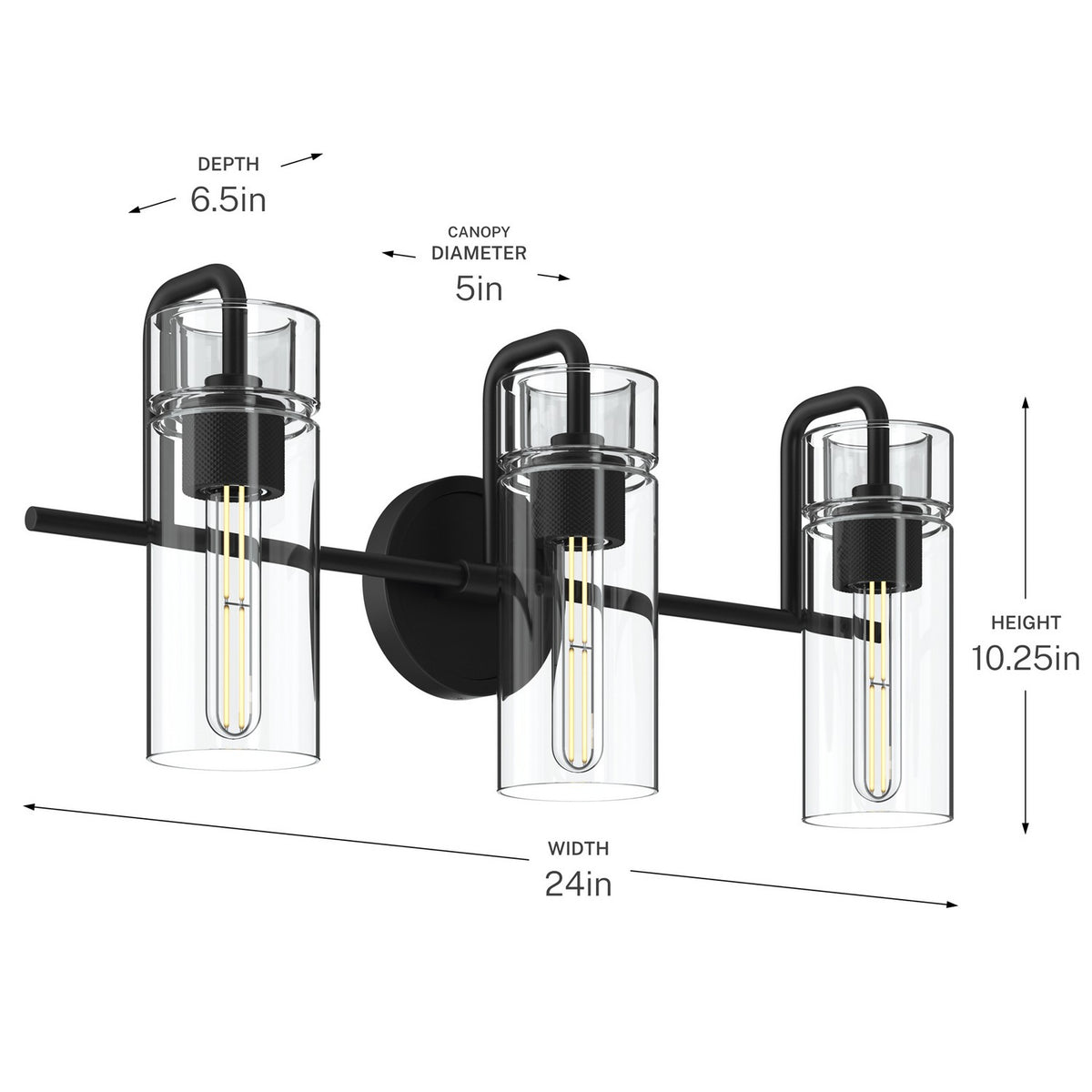 Applique de salle de bain 3 lumières | Niccol