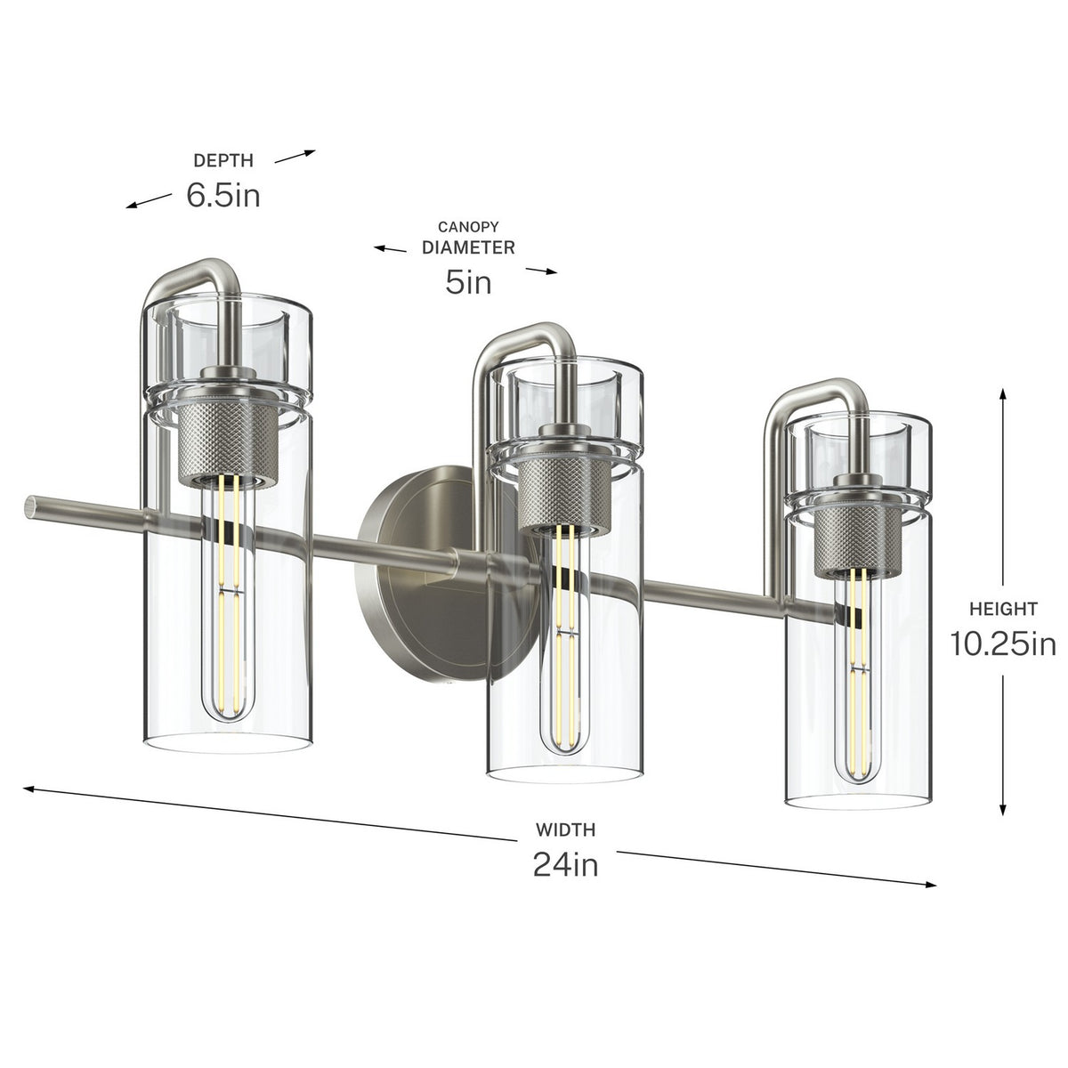 Applique de salle de bain 3 lumières | Niccol