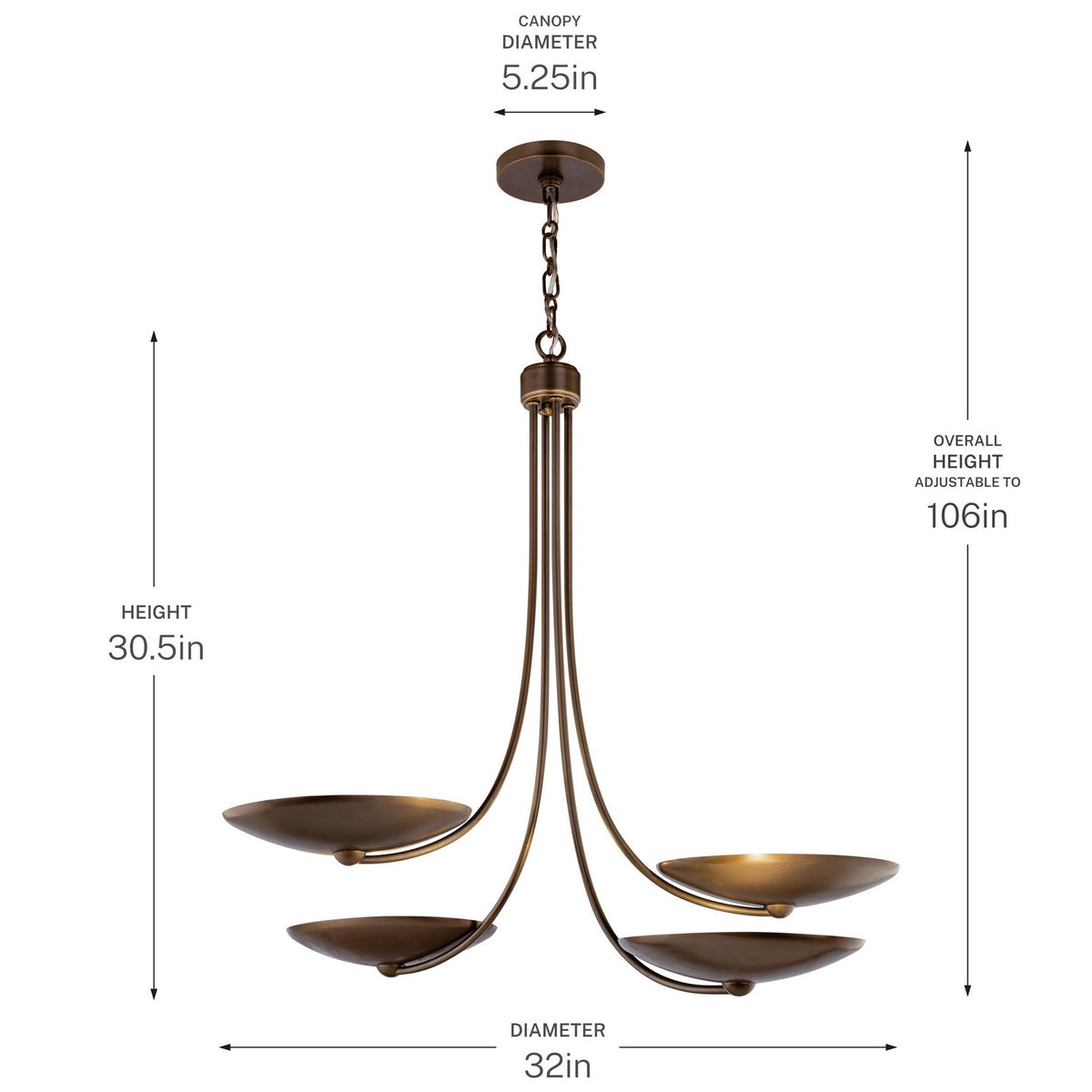 Lustre 4 lumières | Palmela