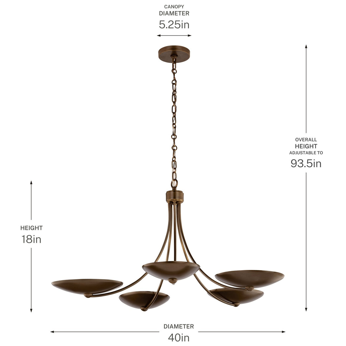Lustre 5 lumières | Palmela